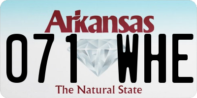 AR license plate 071WHE