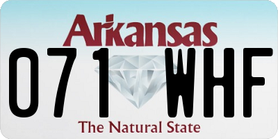 AR license plate 071WHF
