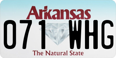 AR license plate 071WHG
