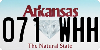 AR license plate 071WHH