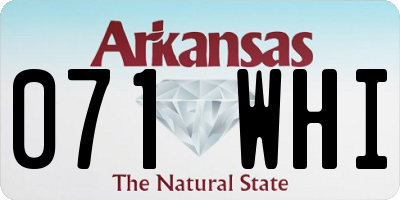 AR license plate 071WHI