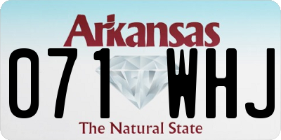AR license plate 071WHJ