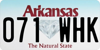 AR license plate 071WHK