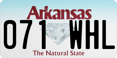 AR license plate 071WHL
