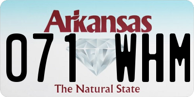 AR license plate 071WHM