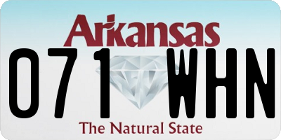 AR license plate 071WHN