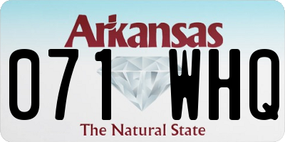 AR license plate 071WHQ