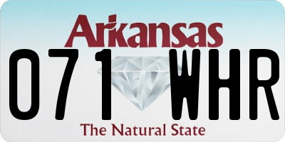 AR license plate 071WHR