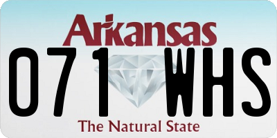AR license plate 071WHS