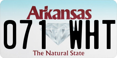 AR license plate 071WHT