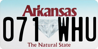AR license plate 071WHU