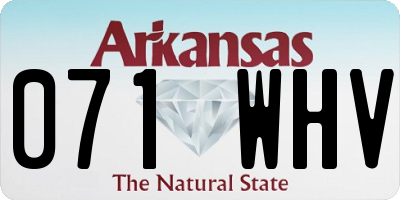 AR license plate 071WHV