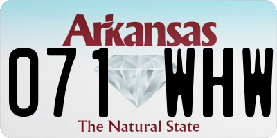 AR license plate 071WHW