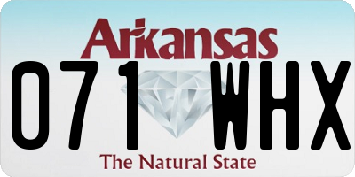 AR license plate 071WHX