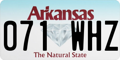 AR license plate 071WHZ
