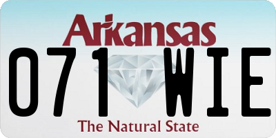 AR license plate 071WIE