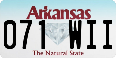 AR license plate 071WII