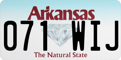 AR license plate 071WIJ