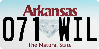 AR license plate 071WIL