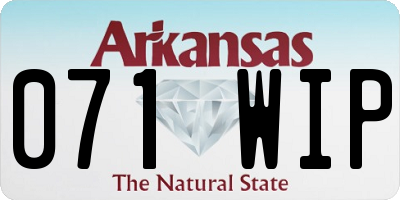 AR license plate 071WIP