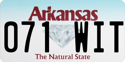 AR license plate 071WIT