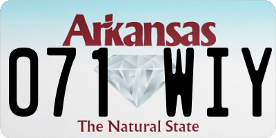 AR license plate 071WIY