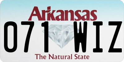 AR license plate 071WIZ