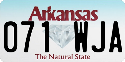 AR license plate 071WJA