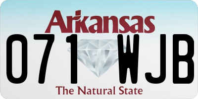 AR license plate 071WJB