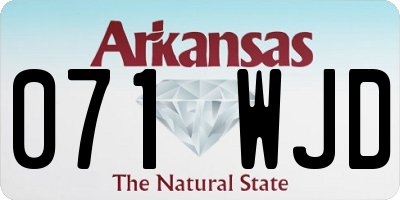 AR license plate 071WJD