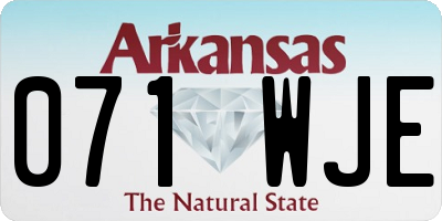 AR license plate 071WJE
