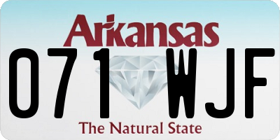 AR license plate 071WJF
