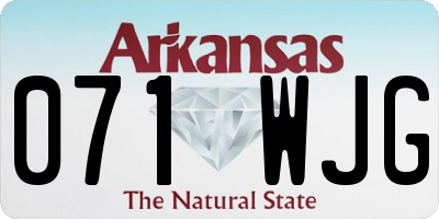 AR license plate 071WJG