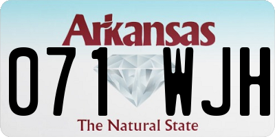 AR license plate 071WJH