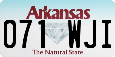 AR license plate 071WJI