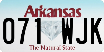 AR license plate 071WJK