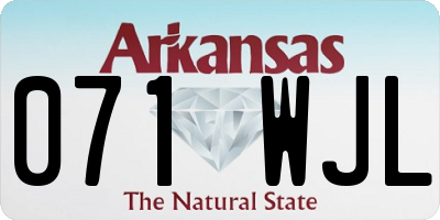 AR license plate 071WJL