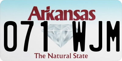 AR license plate 071WJM