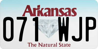 AR license plate 071WJP