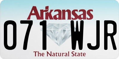 AR license plate 071WJR