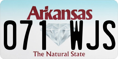 AR license plate 071WJS