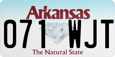 AR license plate 071WJT