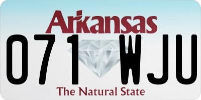 AR license plate 071WJU