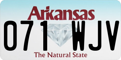 AR license plate 071WJV