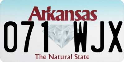 AR license plate 071WJX