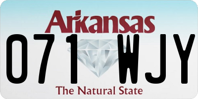 AR license plate 071WJY