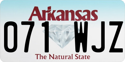 AR license plate 071WJZ