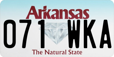 AR license plate 071WKA