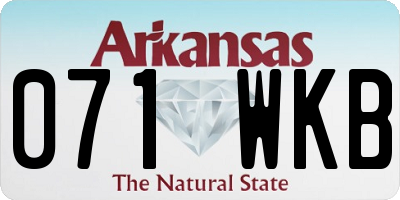 AR license plate 071WKB