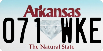 AR license plate 071WKE